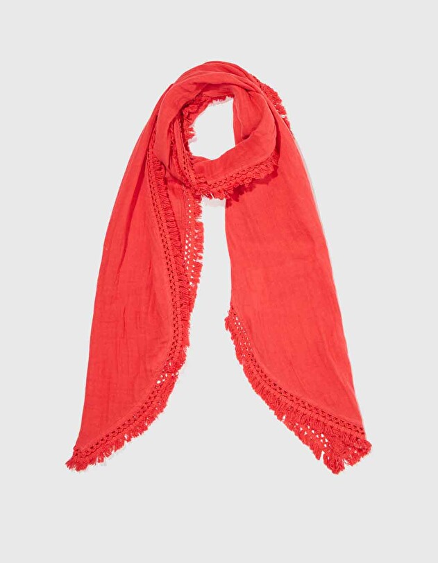 Foulard en gaze de coton bio imprim&eacute; La Fianc&eacute;e