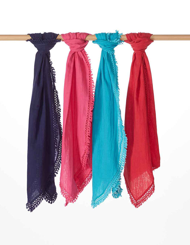 Foulard en gaze de coton bio imprim&eacute; La Fianc&eacute;e