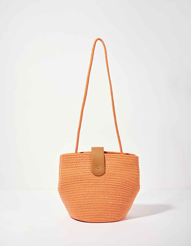 Sac boule esprit panier corde dor&eacute; imprim&eacute; La Fianc&eacute;e