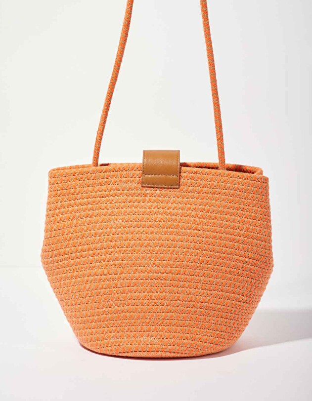 Sac boule esprit panier corde dor&eacute; imprim&eacute; La Fianc&eacute;e