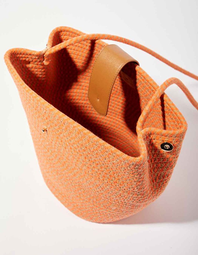 Sac boule esprit panier corde dor&eacute; imprim&eacute; La Fianc&eacute;e