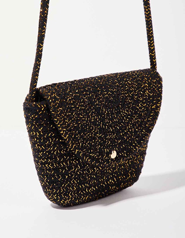 Sac bandouli&egrave;re corde dor&eacute; imprim&eacute; La Fianc&eacute;e