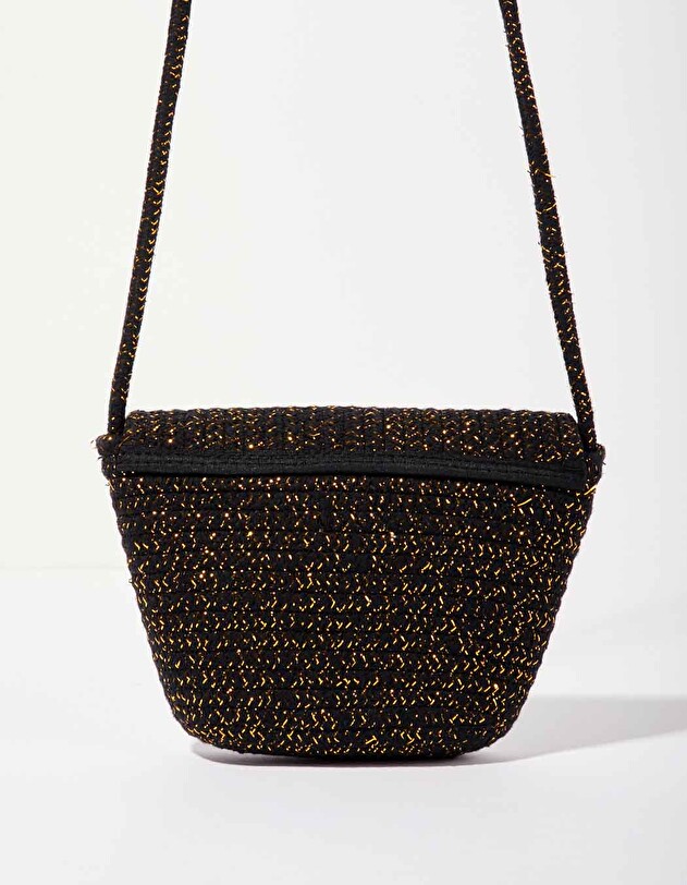 Sac bandouli&egrave;re corde dor&eacute; imprim&eacute; La Fianc&eacute;e