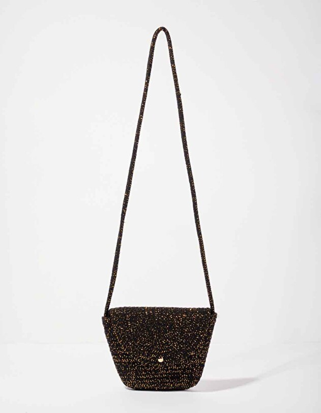 Sac bandouli&egrave;re corde dor&eacute; imprim&eacute; La Fianc&eacute;e
