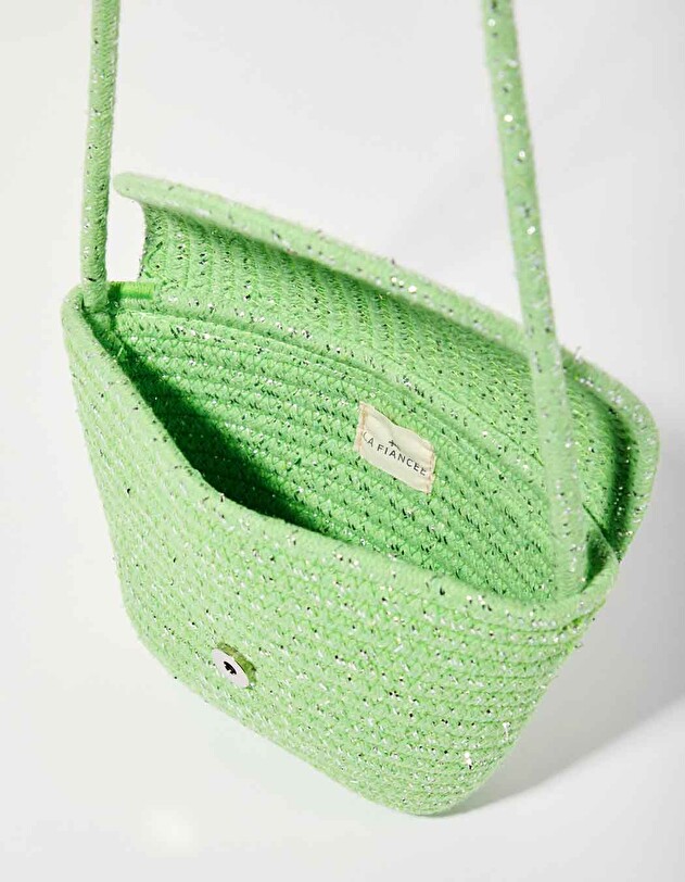 Sac bandouli&egrave;re corde dor&eacute; imprim&eacute; La Fianc&eacute;e