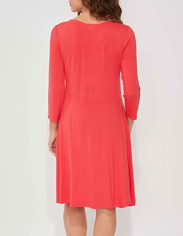 Robe maille col crois&eacute; imprim&eacute; La Fianc&eacute;e