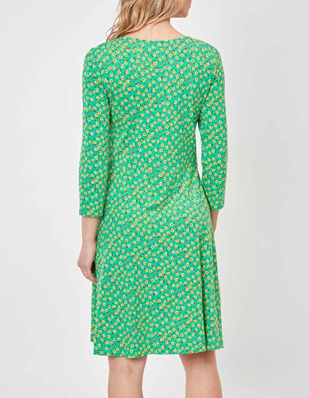 Robe maille col crois&eacute; imprim&eacute; La Fianc&eacute;e