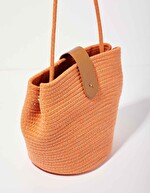 Sac boule esprit panier corde doré imprimé La Fiancée