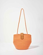 Sac boule esprit panier corde doré imprimé La Fiancée