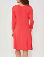 Robe maille col croisé imprimé La Fiancée