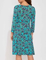 Robe maille col croisé imprimé La Fiancée