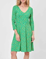 Robe maille col croisé imprimé La Fiancée