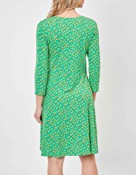 Robe maille col croisé imprimé La Fiancée