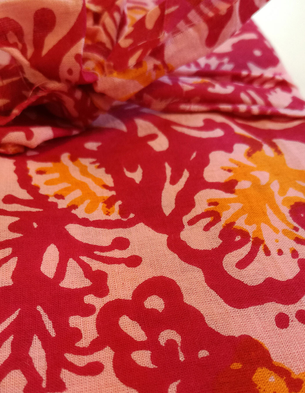 Coupon de tissu voile de coton imprimé La Fiancée
