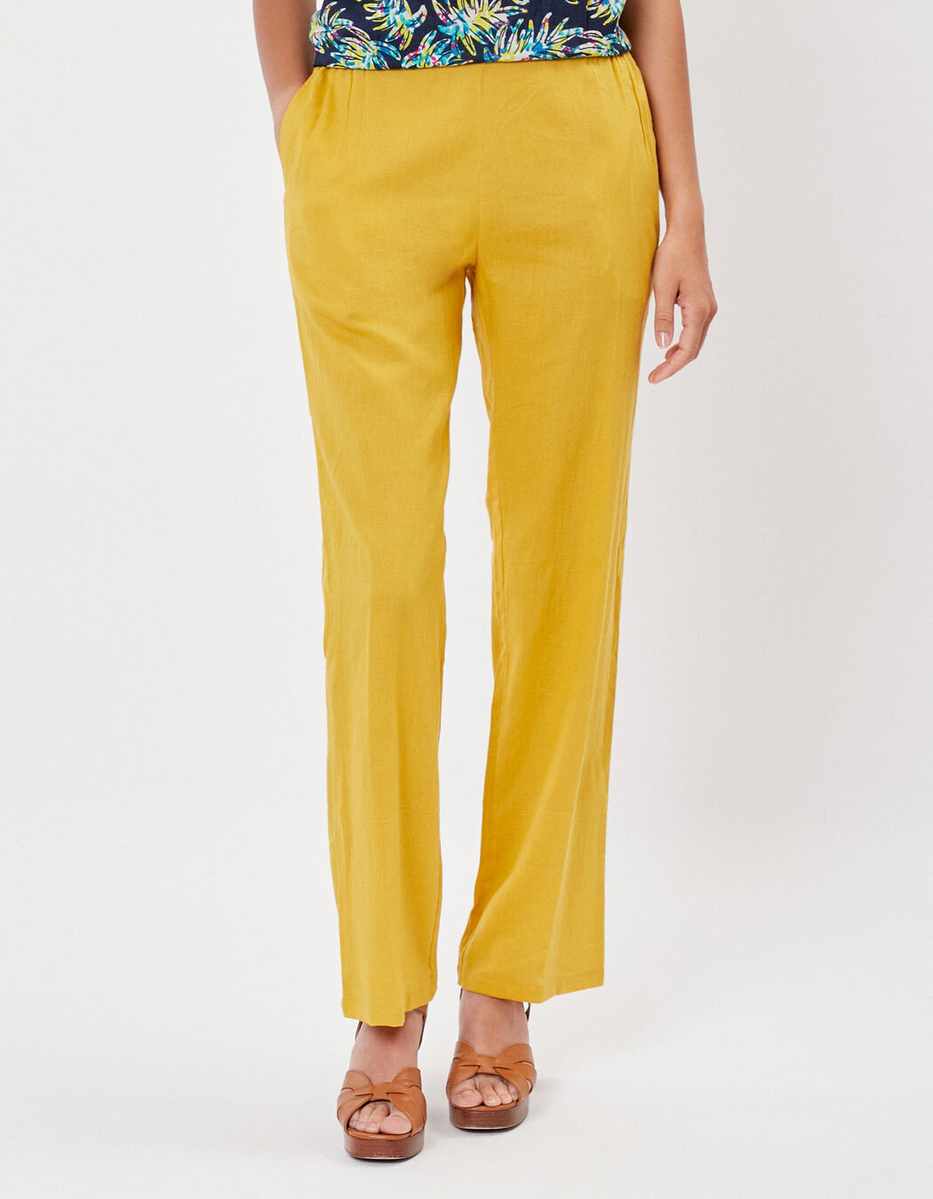 Pantalon droit coton bio imprimé La Fiancée