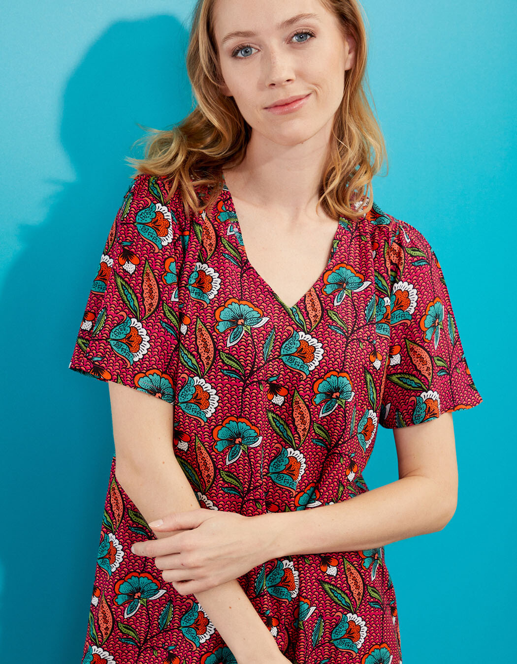Robe fluide ample imprimé La Fiancée