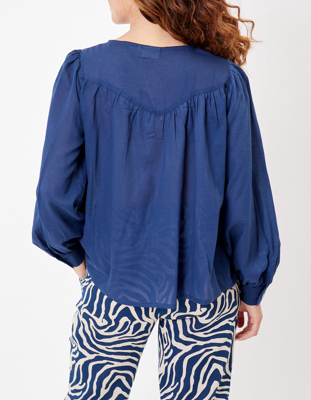Blouse ample coton bio imprimé La Fiancée
