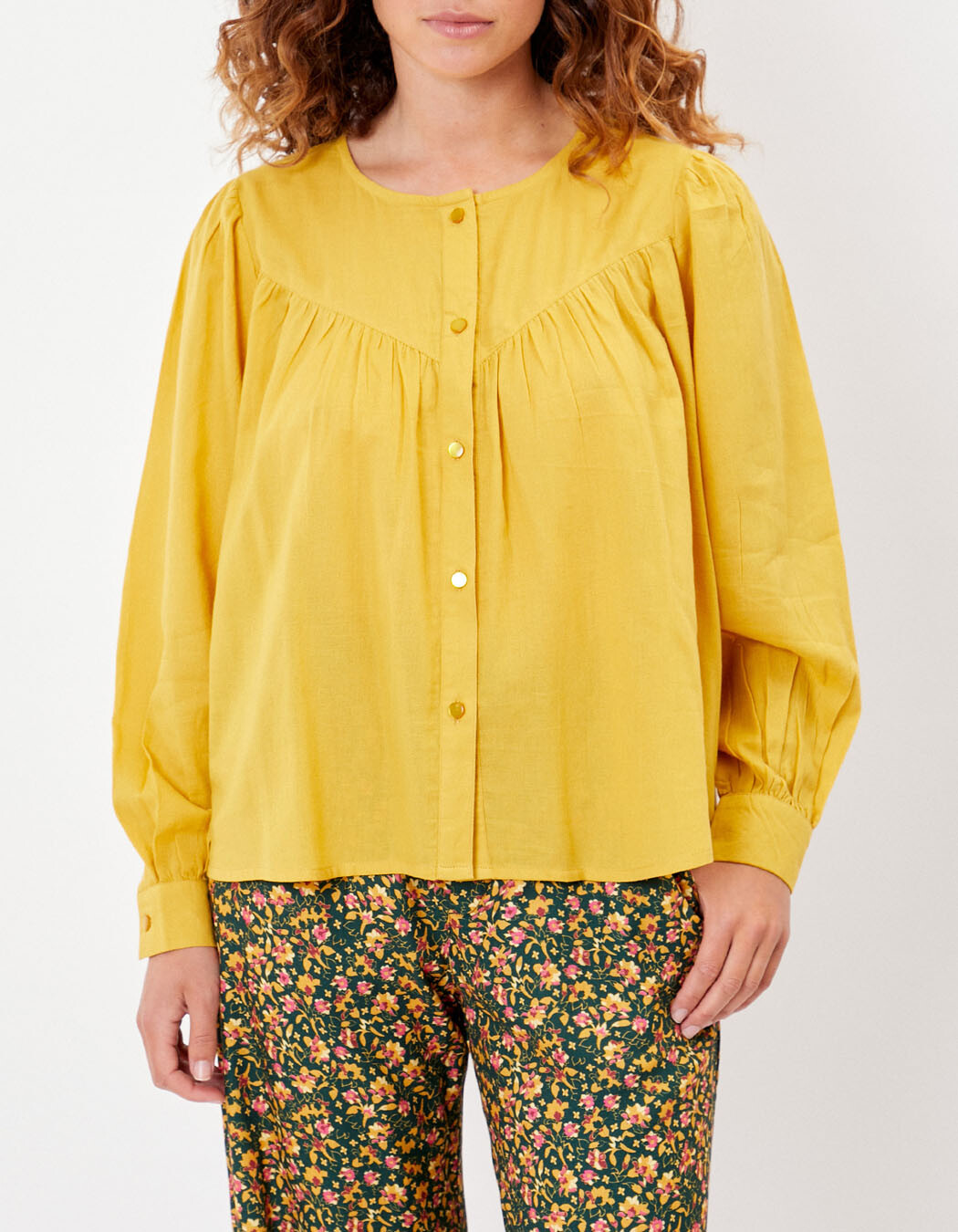 Blouse ample coton bio imprimé La Fiancée