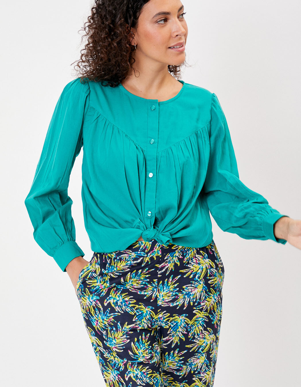 Blouse ample coton bio imprimé La Fiancée