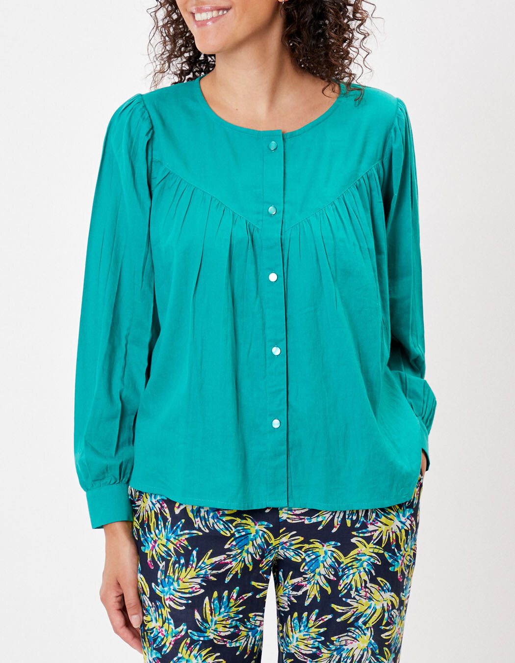 Blouse ample coton bio imprimé La Fiancée