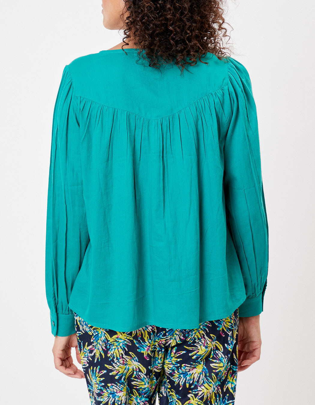 Blouse ample coton bio imprimé La Fiancée