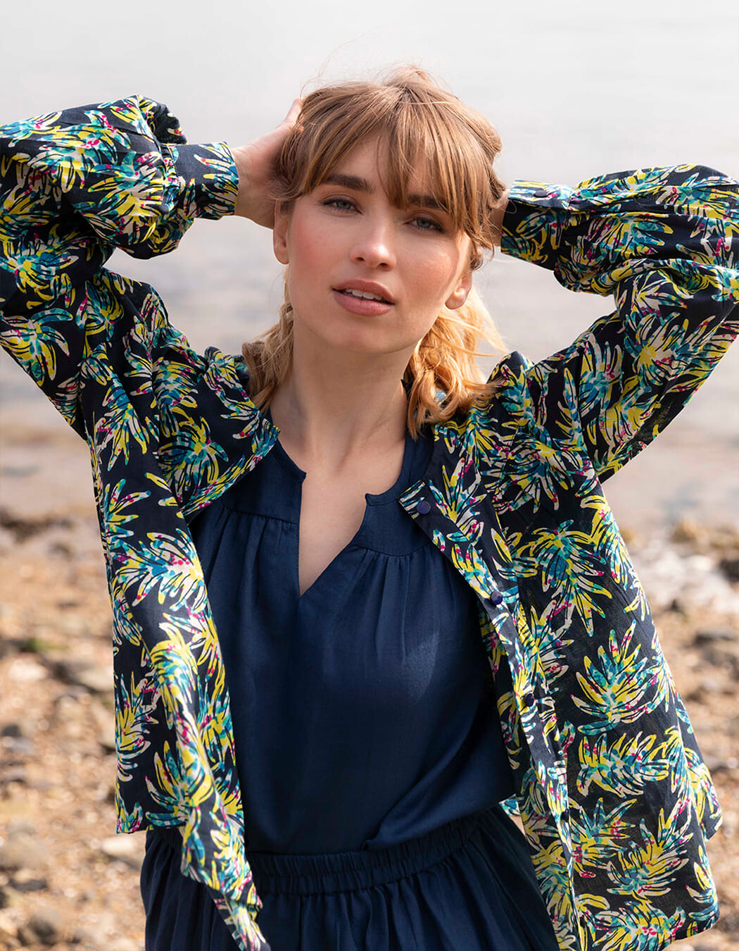 Blouse ample coton bio imprimé La Fiancée