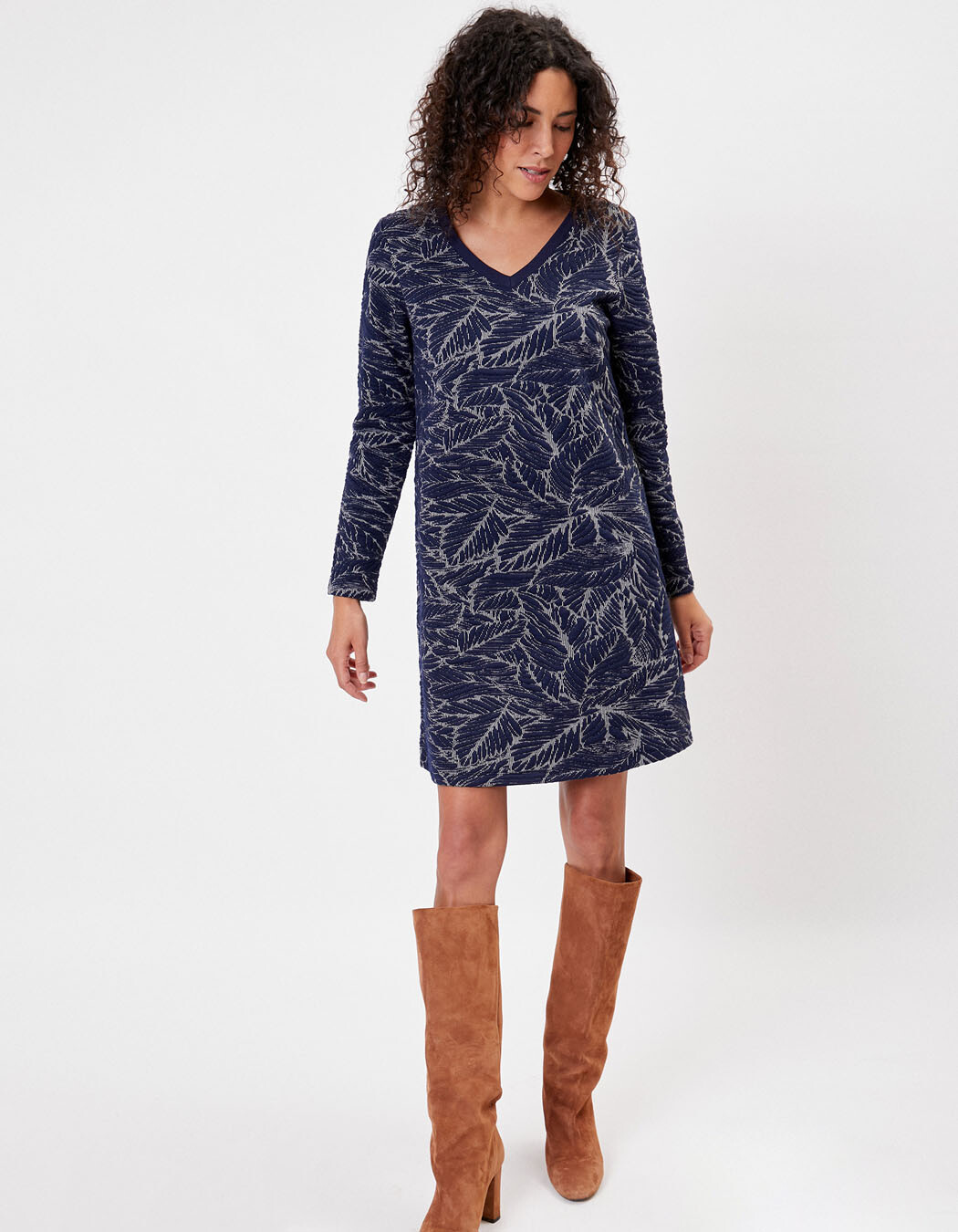 Robe maille évasée imprimé La Fiancée