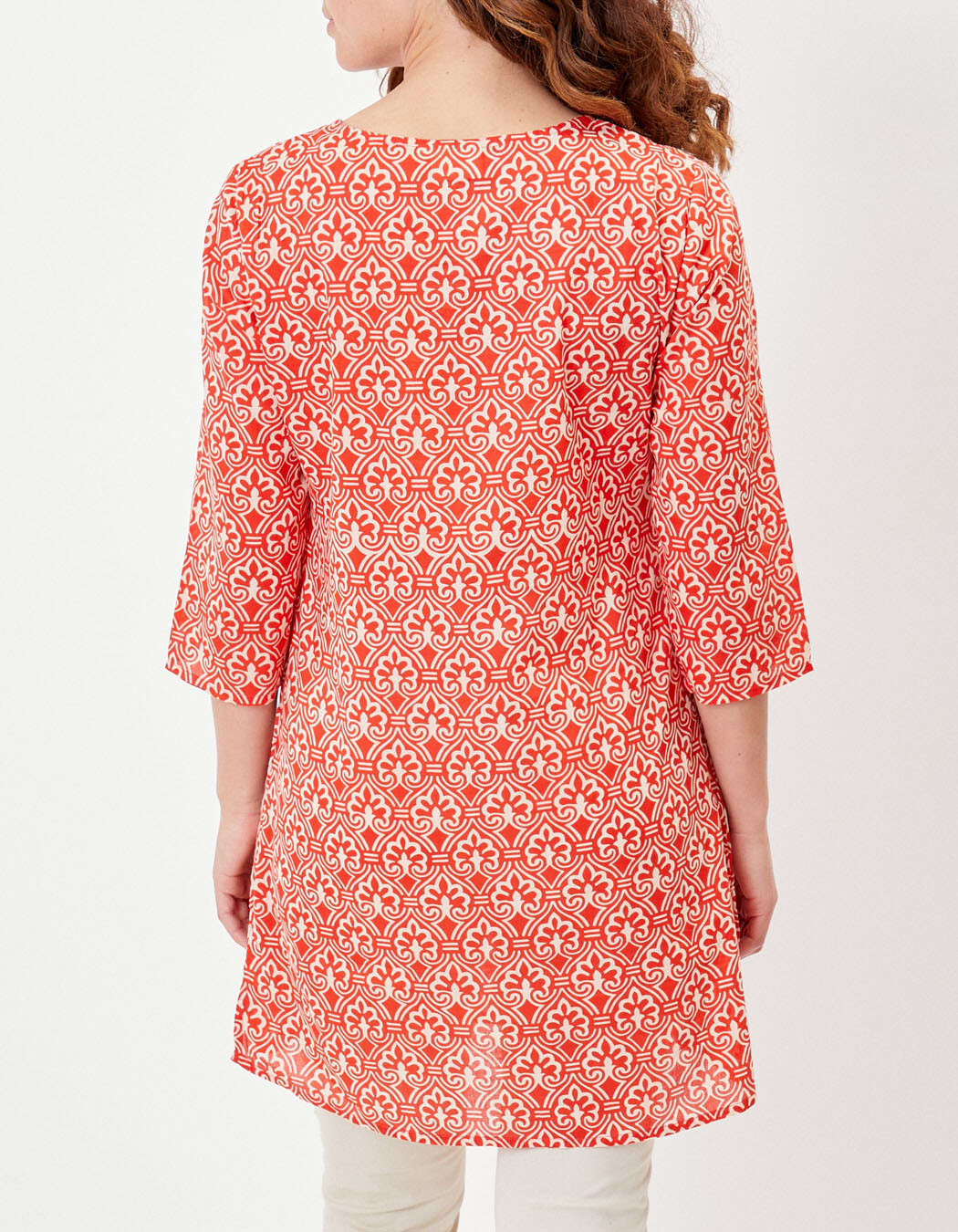 Tunique De Plage LARA-ETHNICS Multicouleur - Taille XL En Coton - Manches Longues - Occasion Très Bon état