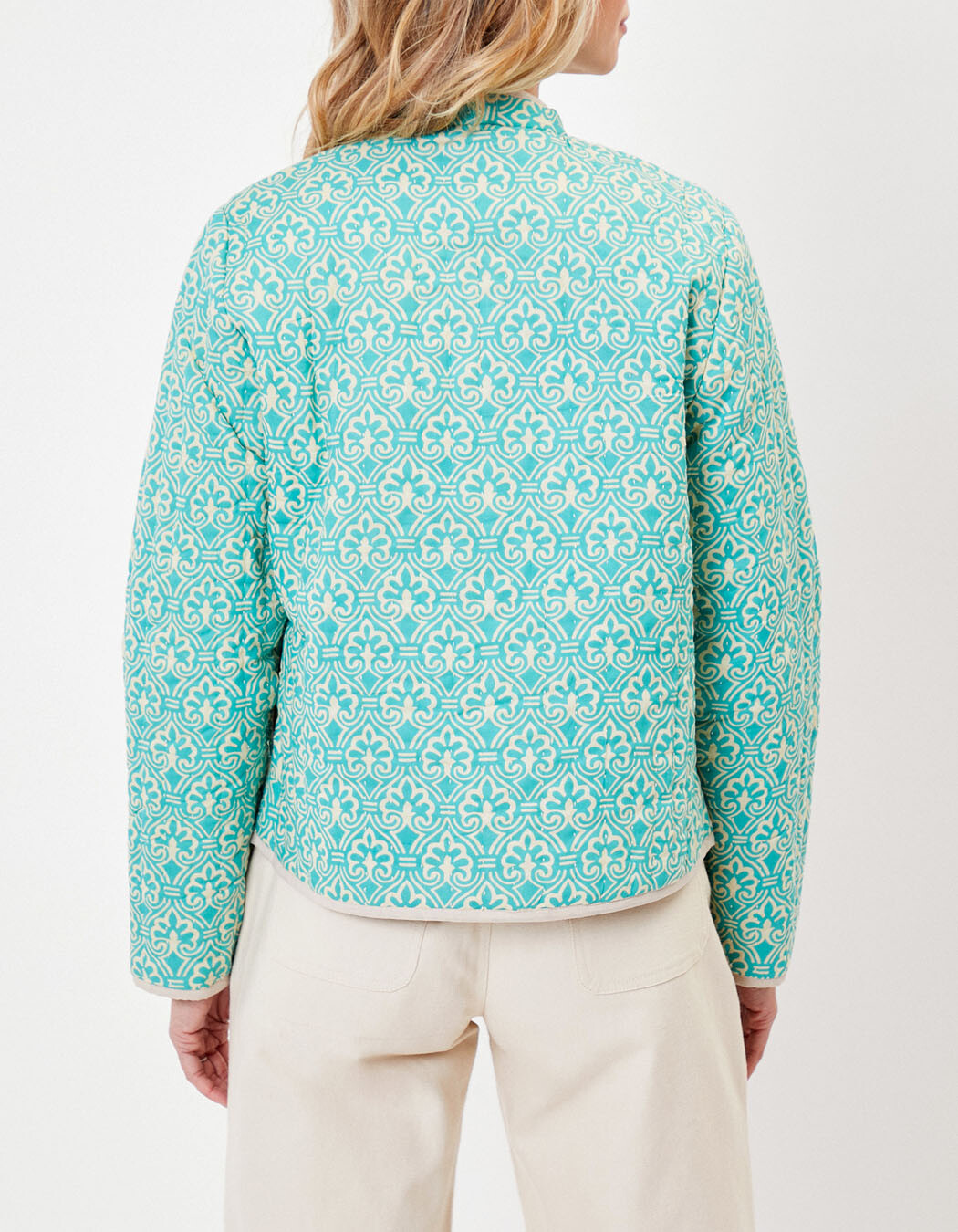 Veste matelassée doublée coton bio imprimé La Fiancée