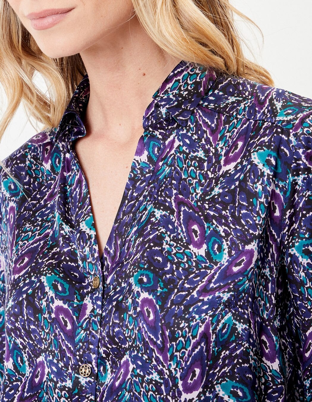 Chemise fluide satin de viscose imprimé La Fiancée