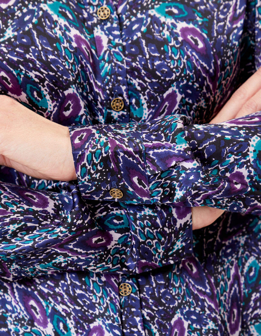 Chemise fluide satin de viscose imprimé La Fiancée