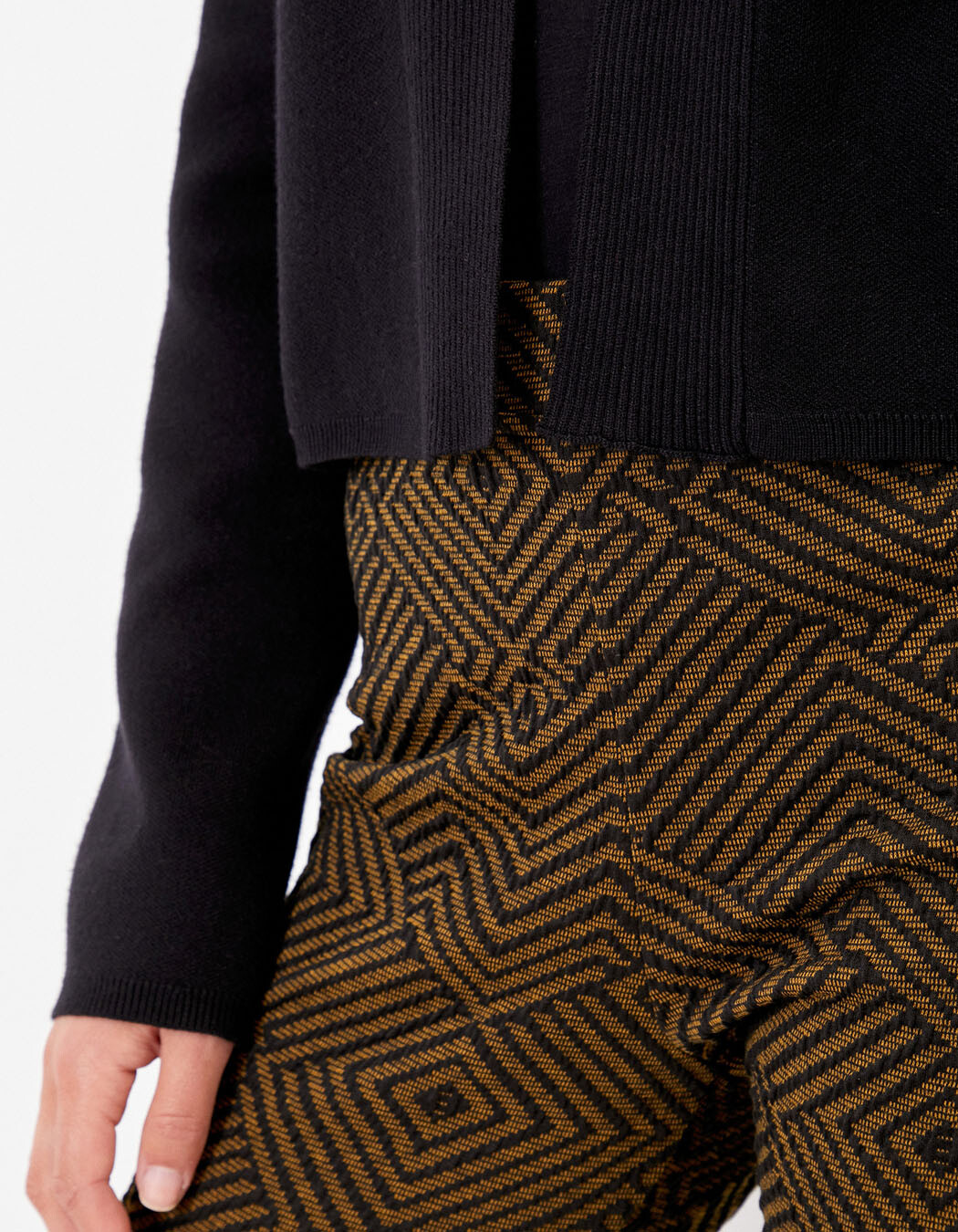Gilet court maille uni femme imprimé La Fiancée