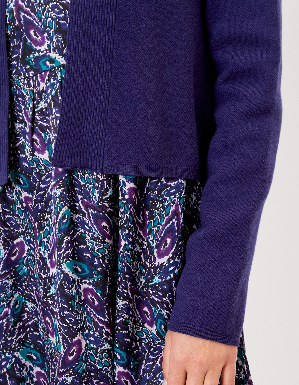 Gilet court maille uni femme imprimé La Fiancée