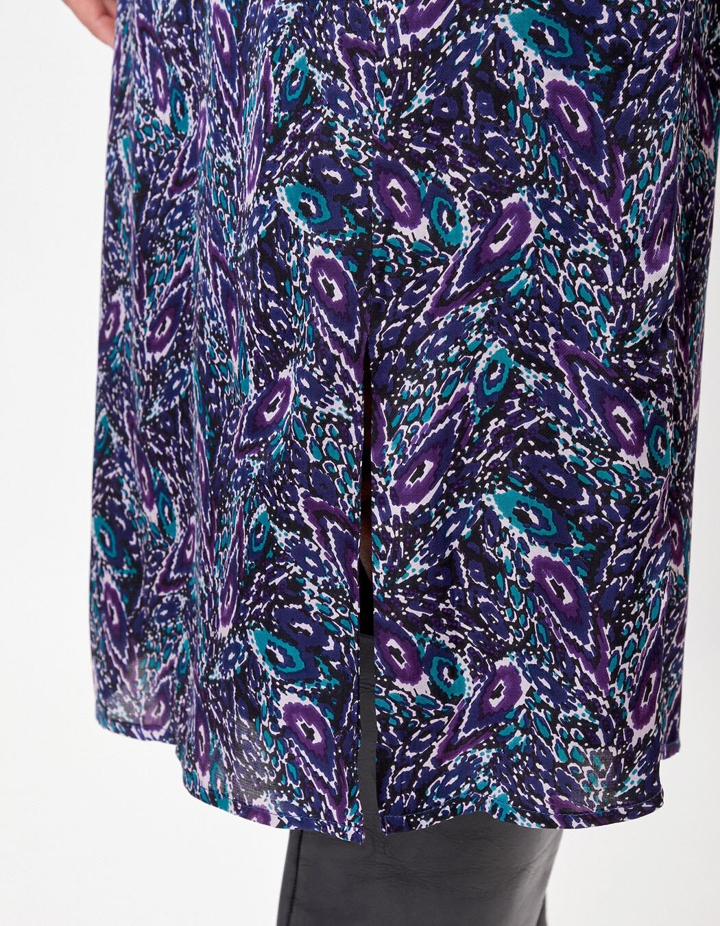 Jupe midi fluide satin viscose imprimé La Fiancée