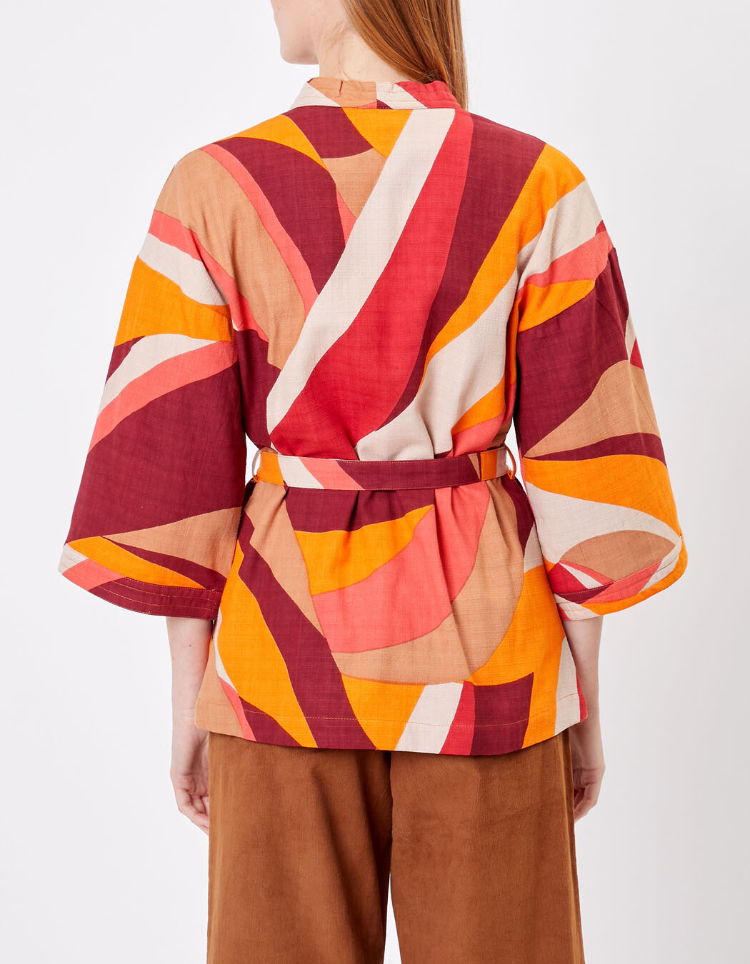 Kimono femme court coton bio imprimé La Fiancée