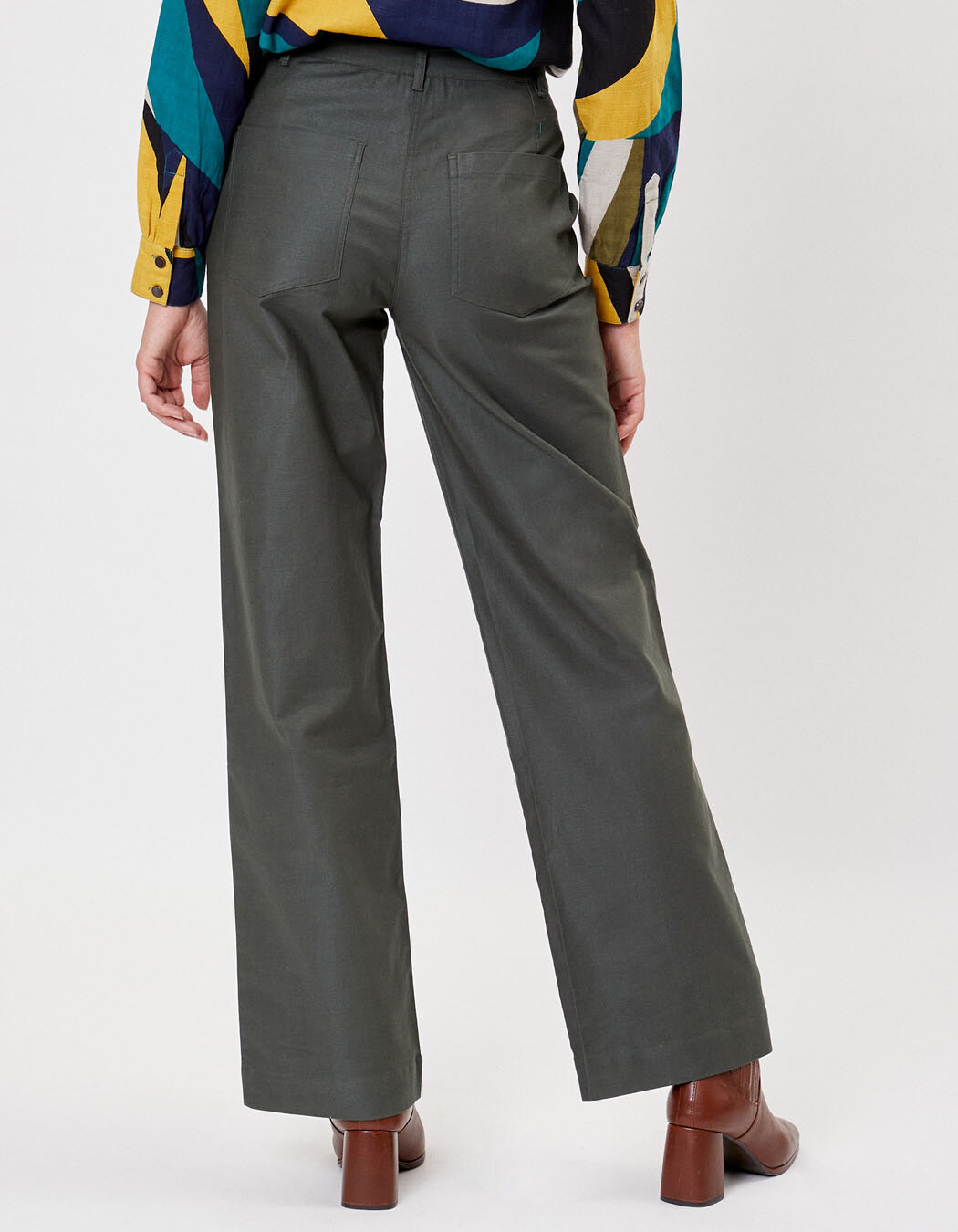 Pantalon large toile de coton bio imprimé La Fiancée