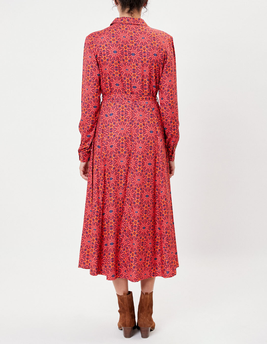 Robe chemise midi fluide imprimé La Fiancée