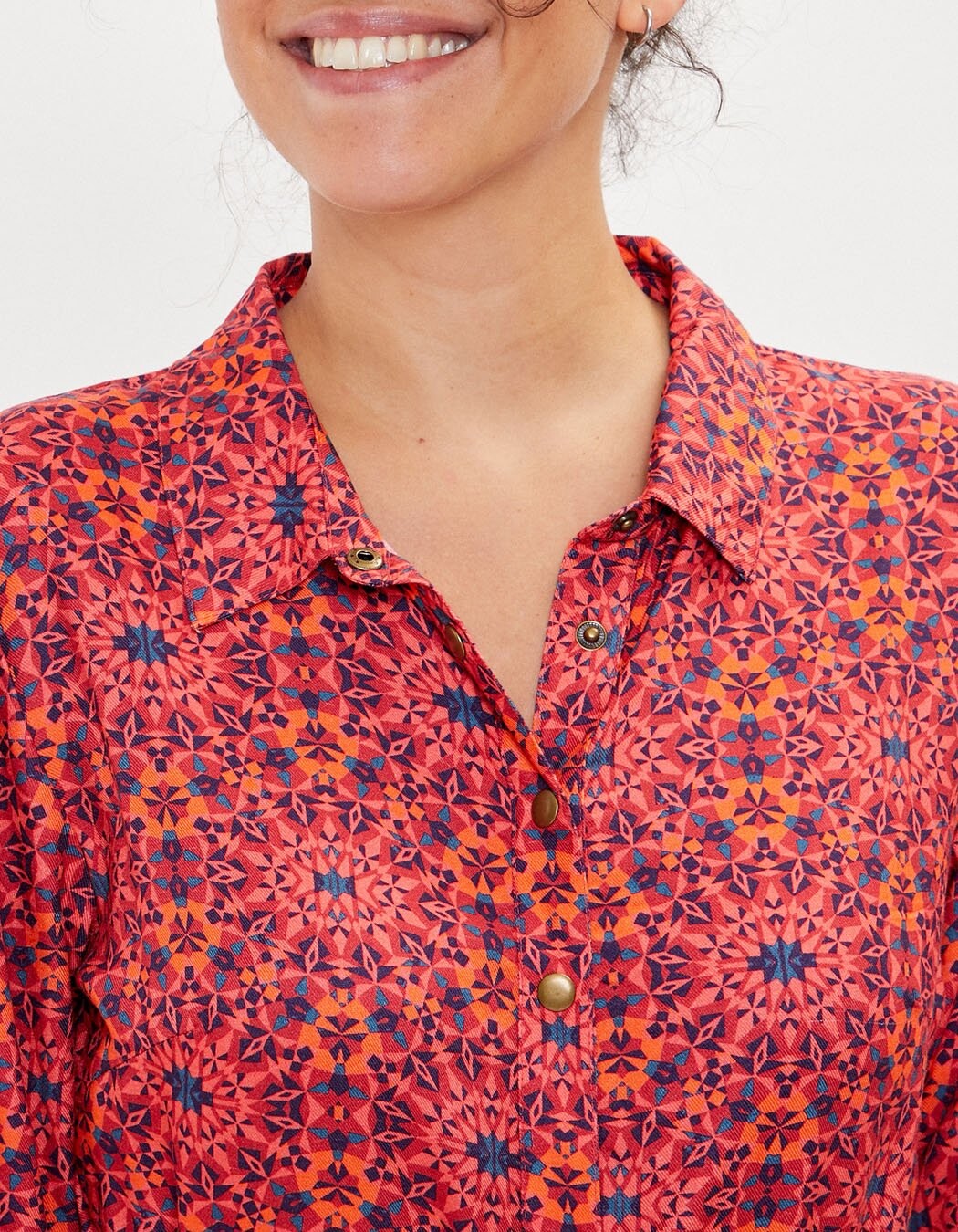 Robe chemise midi fluide imprimé La Fiancée