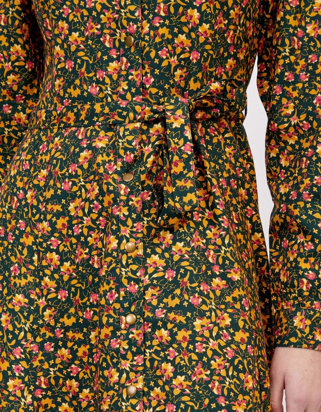 Robe chemise midi fluide imprim&eacute; La Fianc&eacute;e