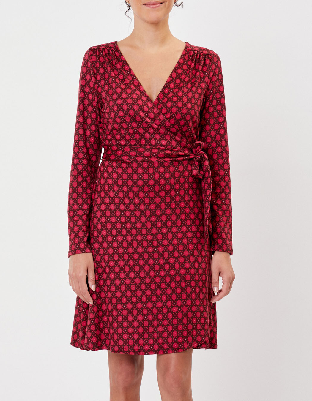 Robe portefeuille maille imprimé La Fiancée