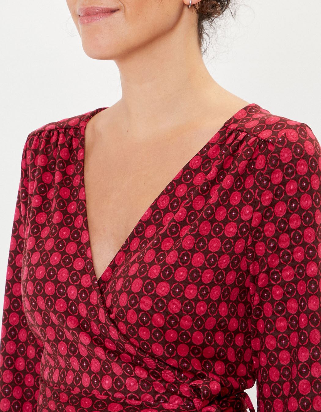 Robe portefeuille maille imprimé La Fiancée