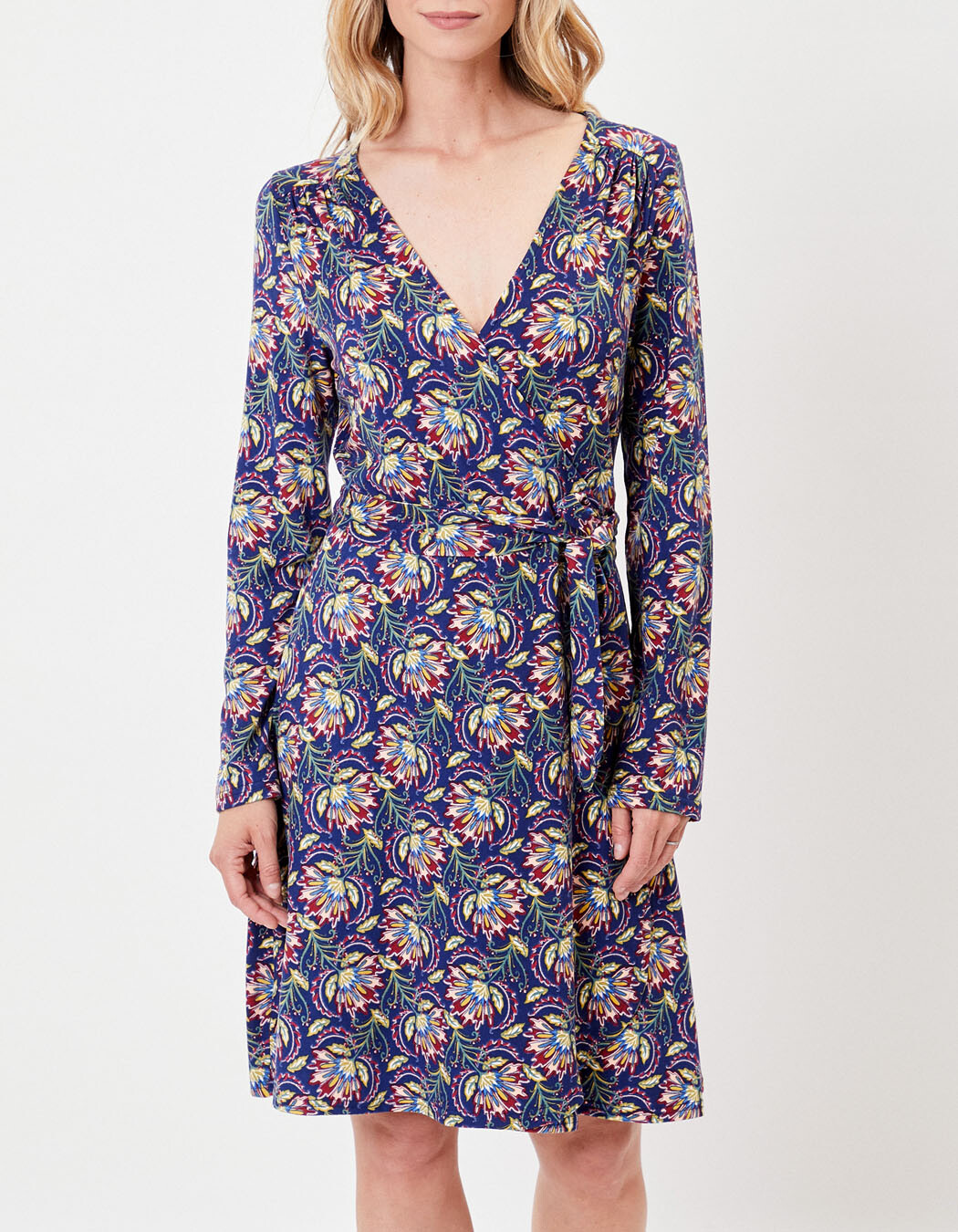 Robe portefeuille maille imprimé La Fiancée