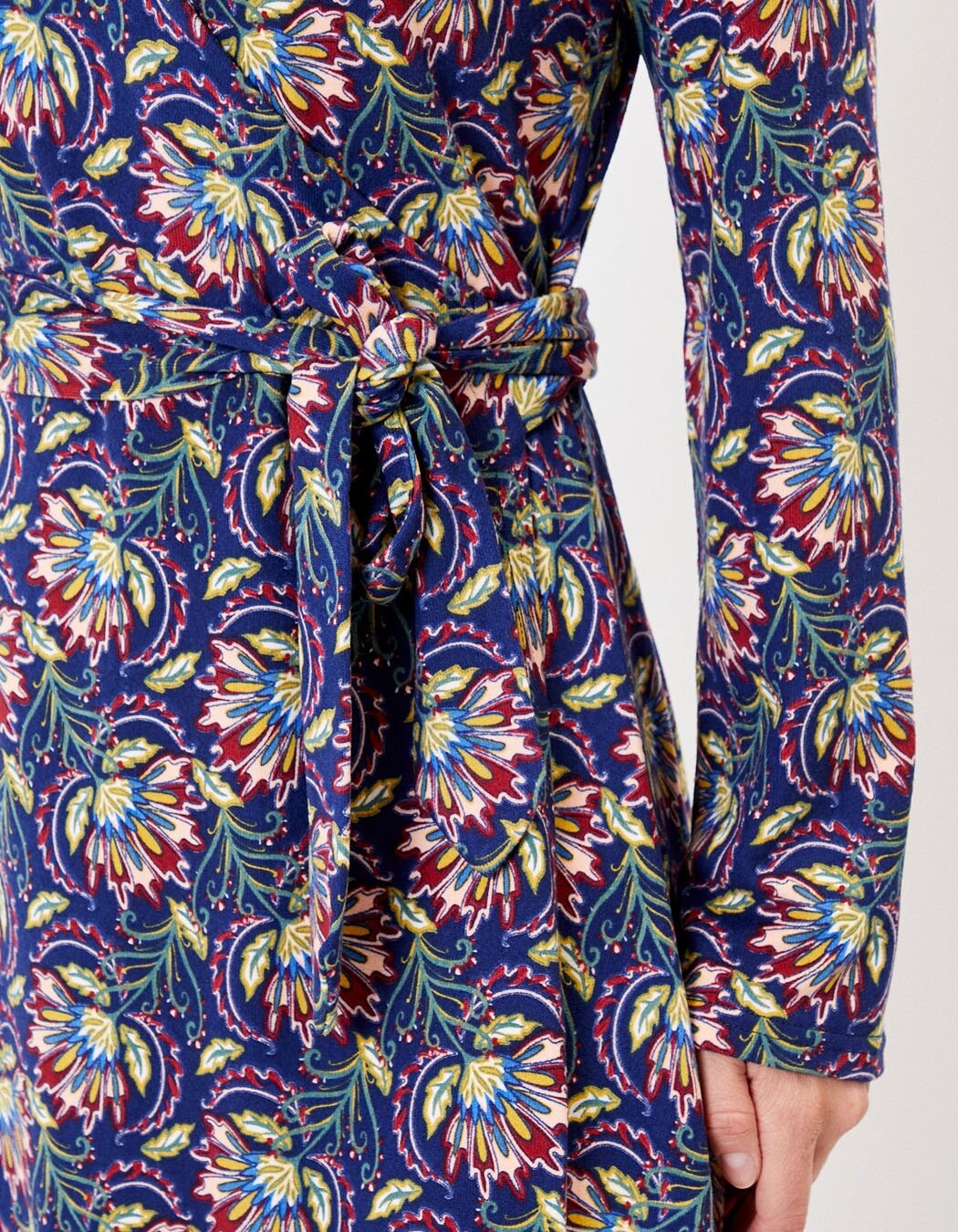 Robe portefeuille maille imprimé La Fiancée