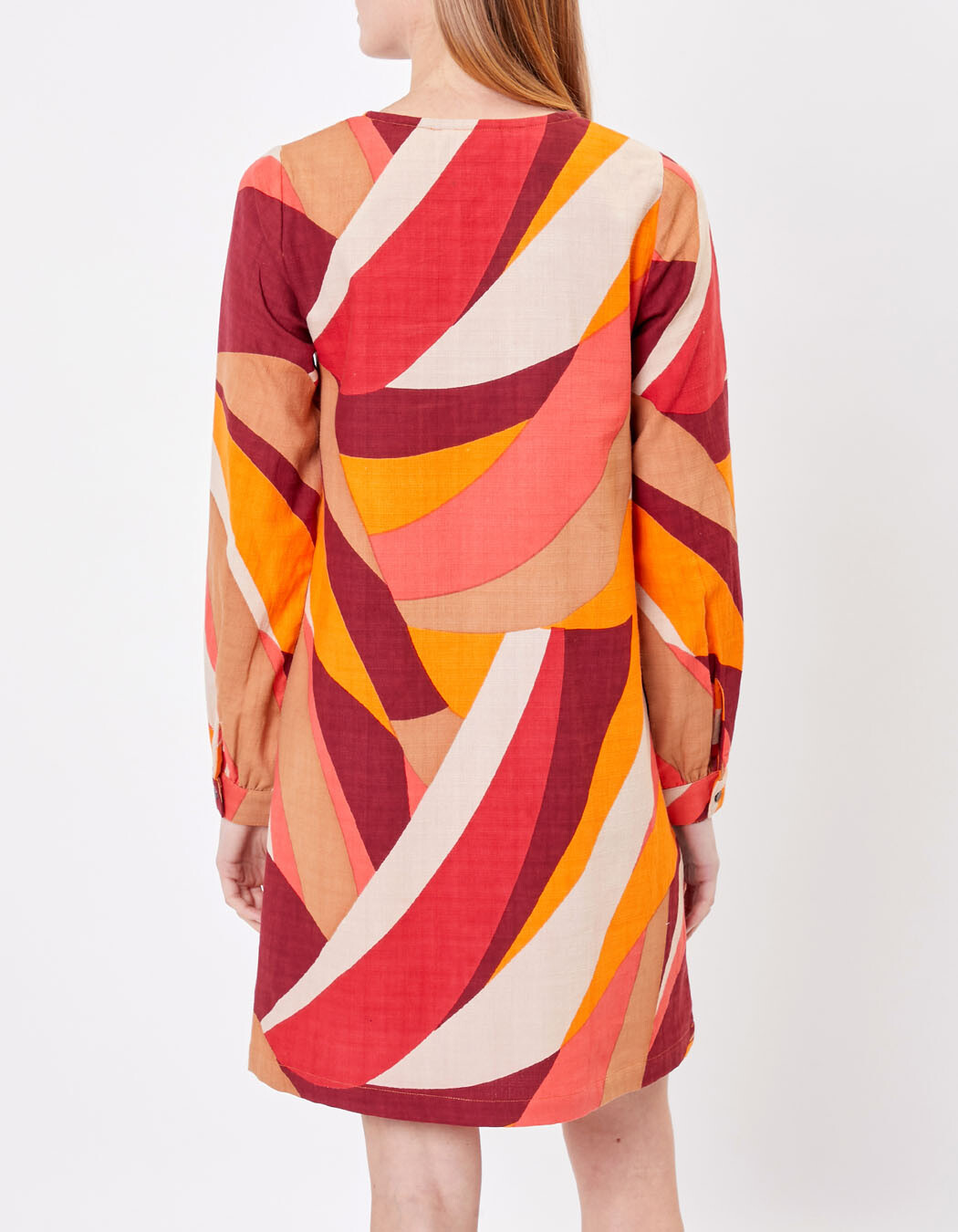 Robe trap&egrave;ze coton bio imprim&eacute; La Fianc&eacute;e