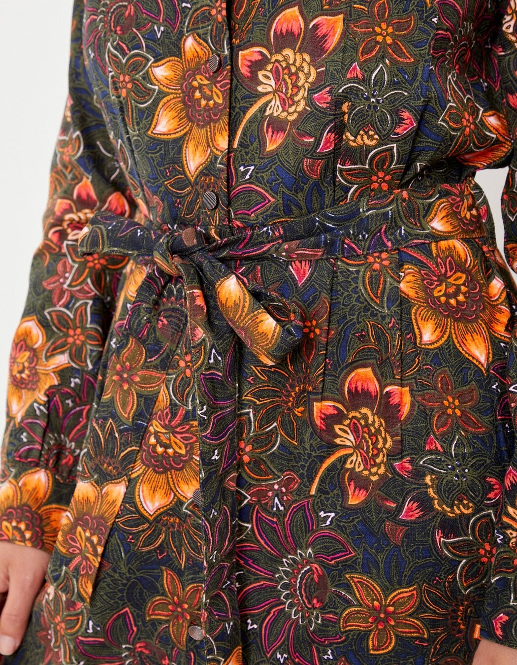 Robe chemise midi coton bio imprim&eacute; La Fianc&eacute;e