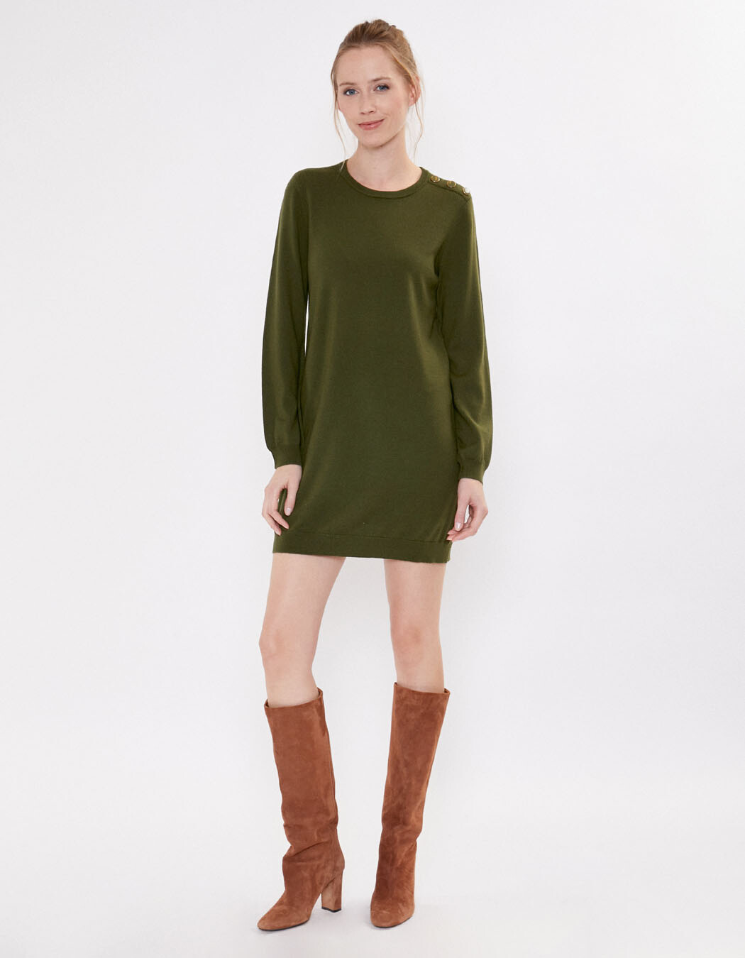Robe pull laine m&eacute;rinos imprim&eacute; La Fianc&eacute;e