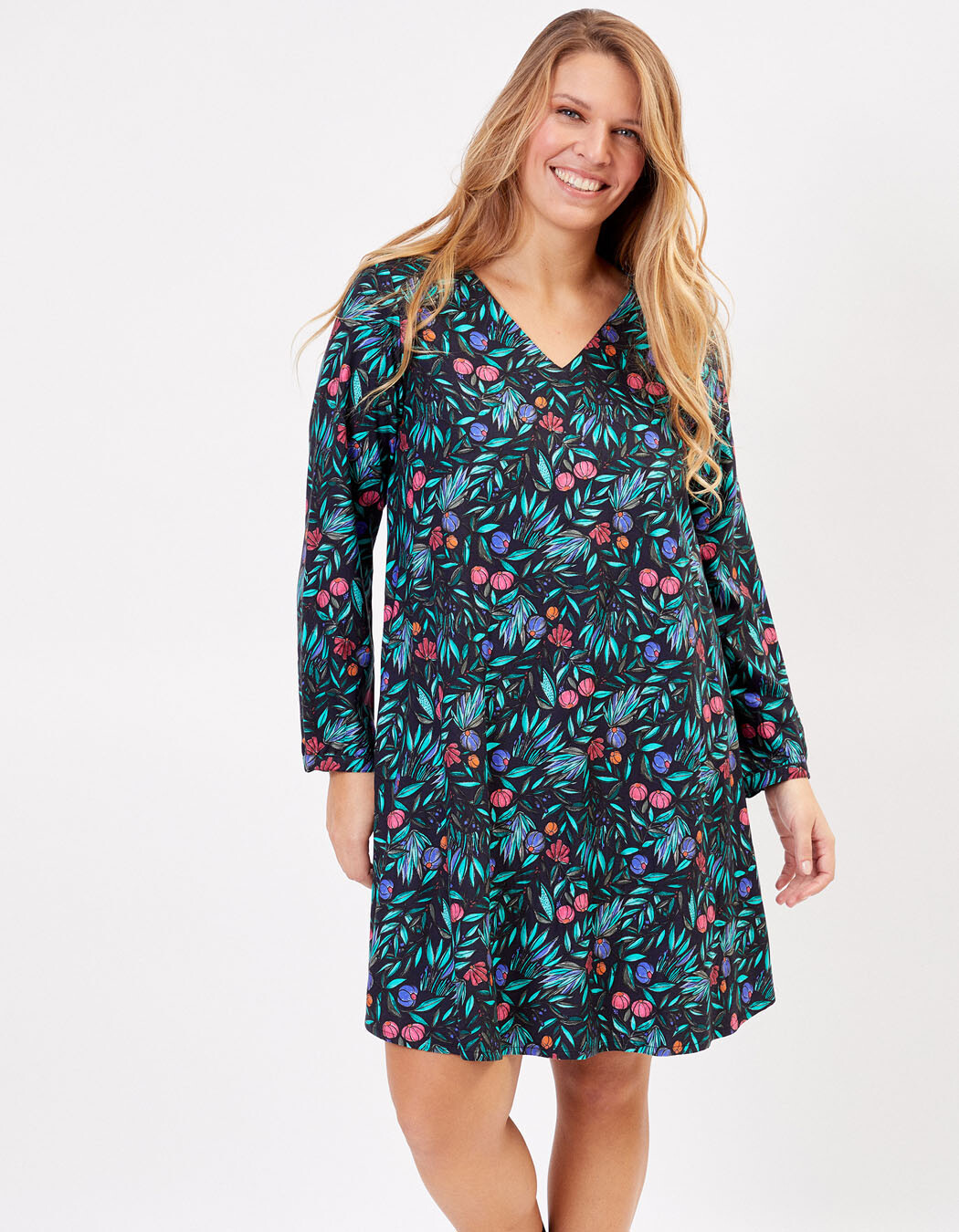 Robe &eacute;vas&eacute;e fluide imprim&eacute; La Fianc&eacute;e