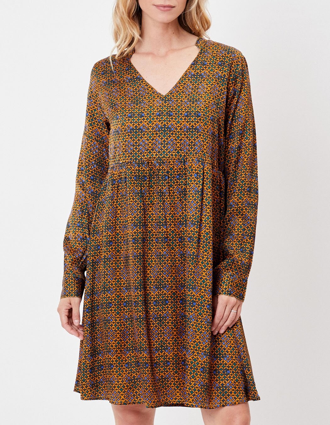 Robe ample satin de viscose imprimé La Fiancée