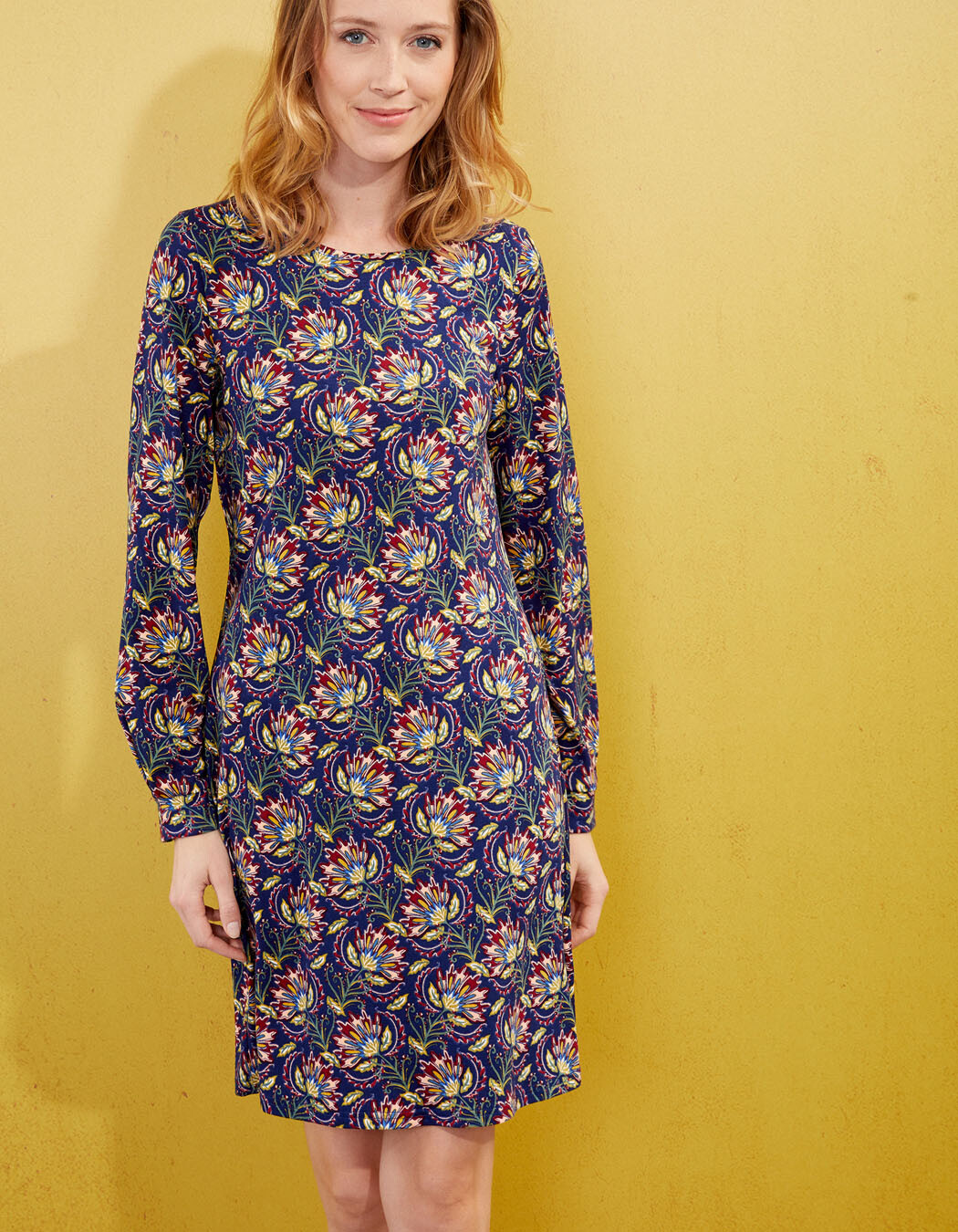 Robe fluide droite maille imprimé La Fiancée