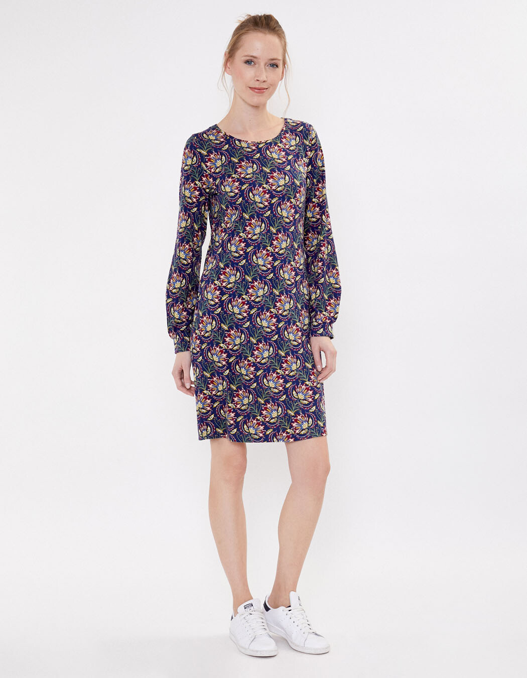 Robe fluide droite maille imprimé La Fiancée